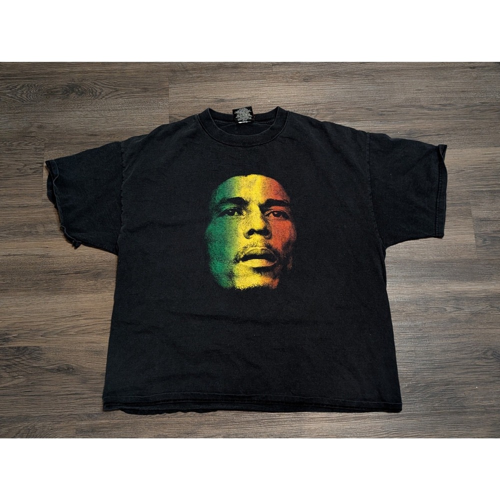Zion Rootswear Bob Marley Redemption Song Graphic Tee Black Mens 1X Vintage 2003